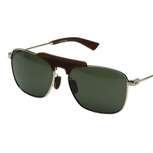 Rally Aviator Gold and Brown Frame Sunglasses